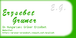 erzsebet gruner business card