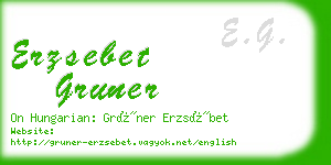 erzsebet gruner business card